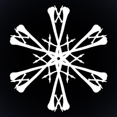 Skulls and bones jolly snowlake