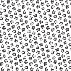 hand drawn flower doodle pattern