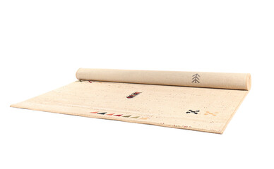 Modern carpet on white background