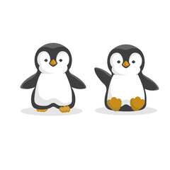 cute penguin silhouette vector