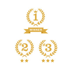 Wreath frame ranking illustration set