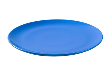 Blue plate isolated on white background