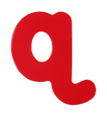 lower case q magnetic letter on white with clipping path