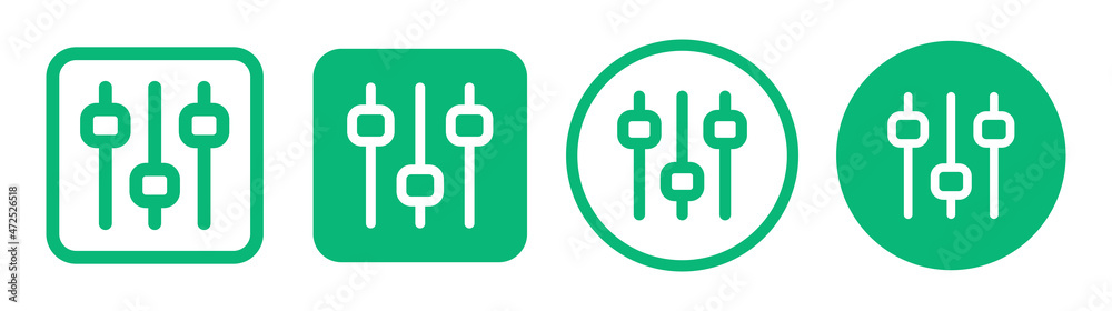 Poster Levels icon button in different style vector illustration.