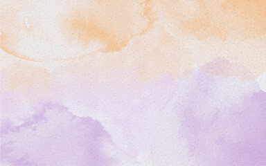 Watercolor orange purple color Background Illustration