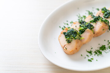 Chicken breasts stuffed with spinach and cheese