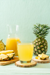 Fototapeta na wymiar fresh pineapple juice