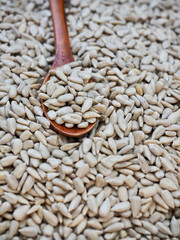 유기농 해바라기씨, 숟가락, 음식, 요리재료