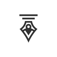Simple Pencil for School Education University logo design