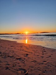 sunset on the beach