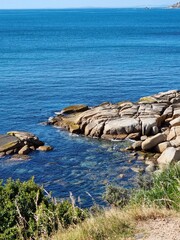 rocks and sea