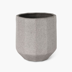 Gray concrete plant pot for home decor