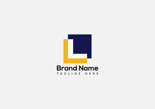 Abstract L letter modern initial lettermarks logo design