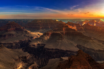 Fototapeta na wymiar Grand Canyon National Park at sunset