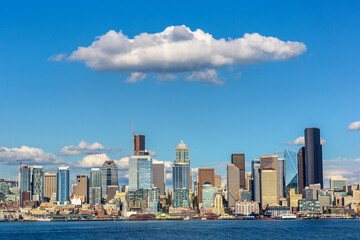 Obraz premium Seattle cityscape at Elliott Bay