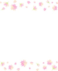 綺麗な桜の花のフレーム素材