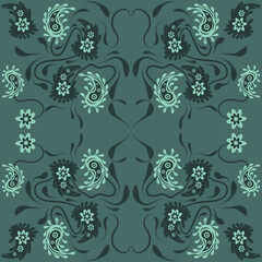 Floral pattern paisley style Paisley print. Doodle background
