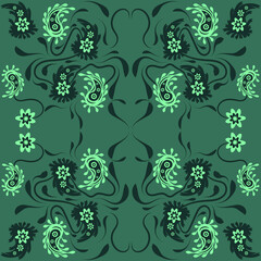 Floral pattern paisley style Paisley print. Doodle background