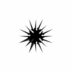 Fototapeta premium Spiny ball logo design. explosion logo