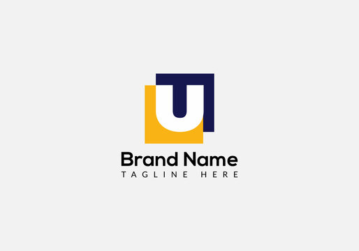 Abstract U letter modern initial lettermarks logo design
