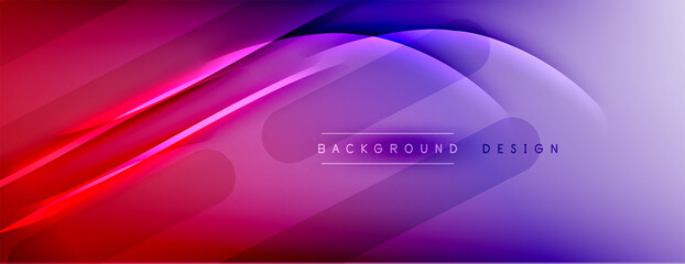 Abstract background - lines composition created with lights and shadows. Technology or business digital template. Trendy simple fluid color gradient abstract background with dynamic
