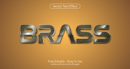 Brass editable text effect template style