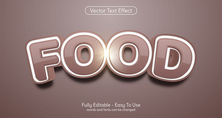 Fototapeta premium Creative 3d text Food editable style effect template
