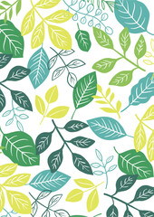 葉っぱのイラストの柄