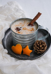 Homemade festive drinks. Christmas Theme Popular Hot Drink. Great for after food, celebrations, gatherings and between meals drink. 