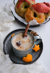 Festive homemade pastry and drinks. Christmas Theme Bagels and Drinks. Great for celebrations, gatherings, breakfast and between meals snack
