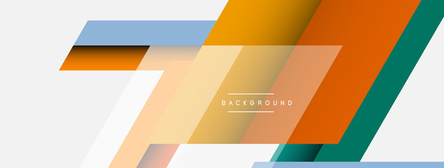 Vector background. Abstract overlapping color lines design with shadow effects. Illustration for wallpaper banner background or landing page