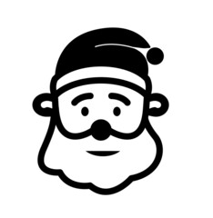 Christmas Santa Claus black icon. Isolated simple vector icon
