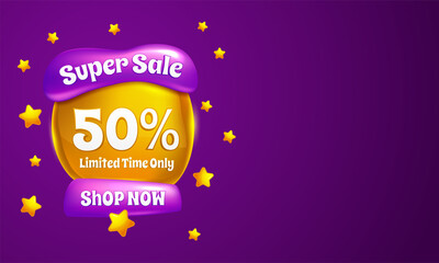 Super sale special offer banner template