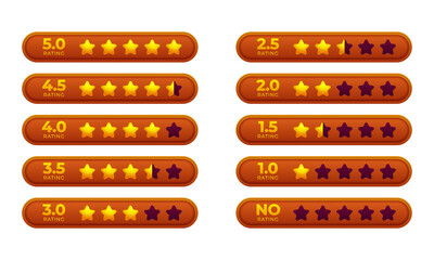 five stars rating button for experience reviews