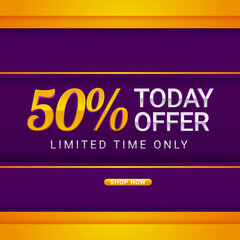 Sale banner template design. vector illustration