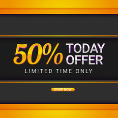 Sale banner template design. vector illustration