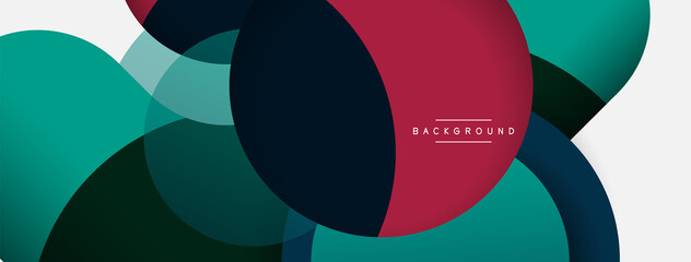 Creative geometric wallpaper. Minimal abstract background. Circles composition vector illustration for wallpaper banner background or landing page