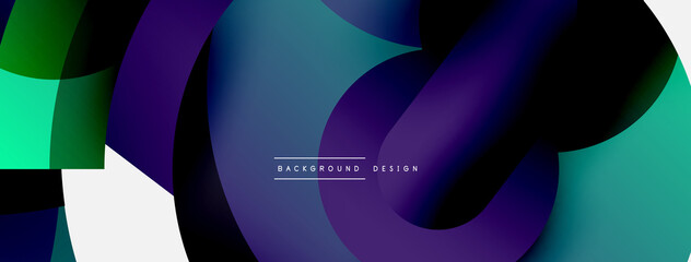 Round shapes circles and other geometric forms. Vector illustration for wallpaper banner background card or landing page