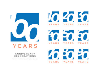 Anniversary celebration Logo Colletions Template 