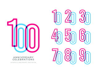 Anniversary celebration Logo Colletions Template 