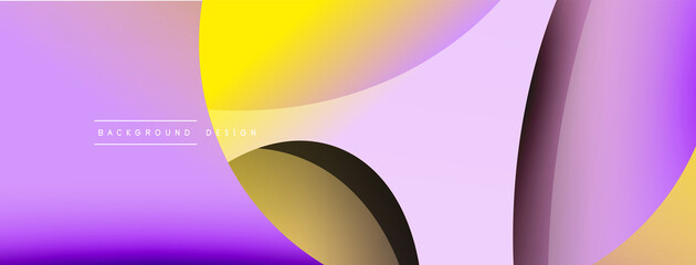 Creative geometric wallpaper. Minimal abstract background. Circle and wave composition vector illustration for wallpaper banner background or landing page