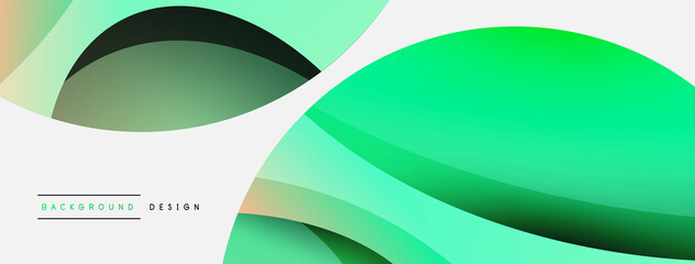 Creative geometric wallpaper. Minimal abstract background. Circle and wave composition vector illustration for wallpaper banner background or landing page