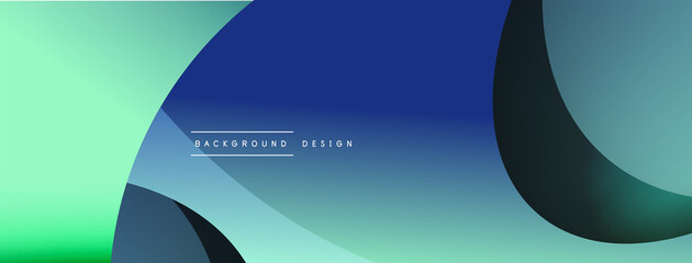 Fototapeta premium Creative geometric wallpaper. Minimal abstract background. Circle and wave composition vector illustration for wallpaper banner background or landing page