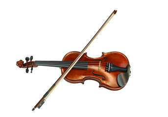 Violin isolated on white background © nd700