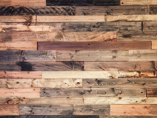 Old brown vintage wooden planks wall vintage texture abstract for background for design and...