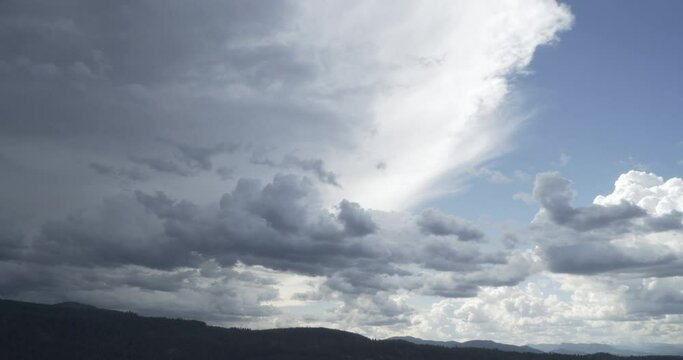 Timelapse video of a mountain range