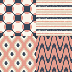 Seamless geometric textile vector background. Repeated pattern for home interior, fabric design
- 472544935