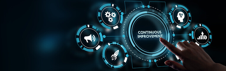 The concept of business, technology, the Internet and the network. A young entrepreneur working on...