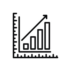 Black line icon for stat