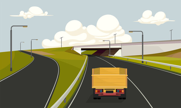Toll Road Asphalt Vector Background Street Way Wallpaper Illustration
